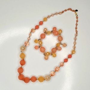 Beaded Necklace and Bracelet Set